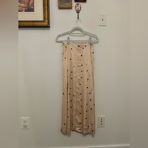 & Other Stories Satin Coffee Bean Midi Skirt